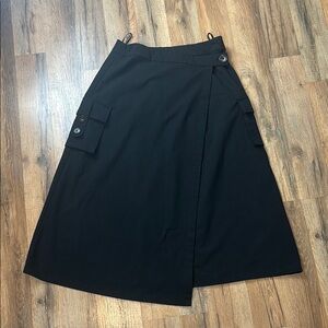 Motf Womens Size Small Black A-Line‎ Skirt – Pockets, Minimalist, Versatile